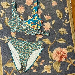 Diane Von Furstenburg for Summersault Blue Bikini Set